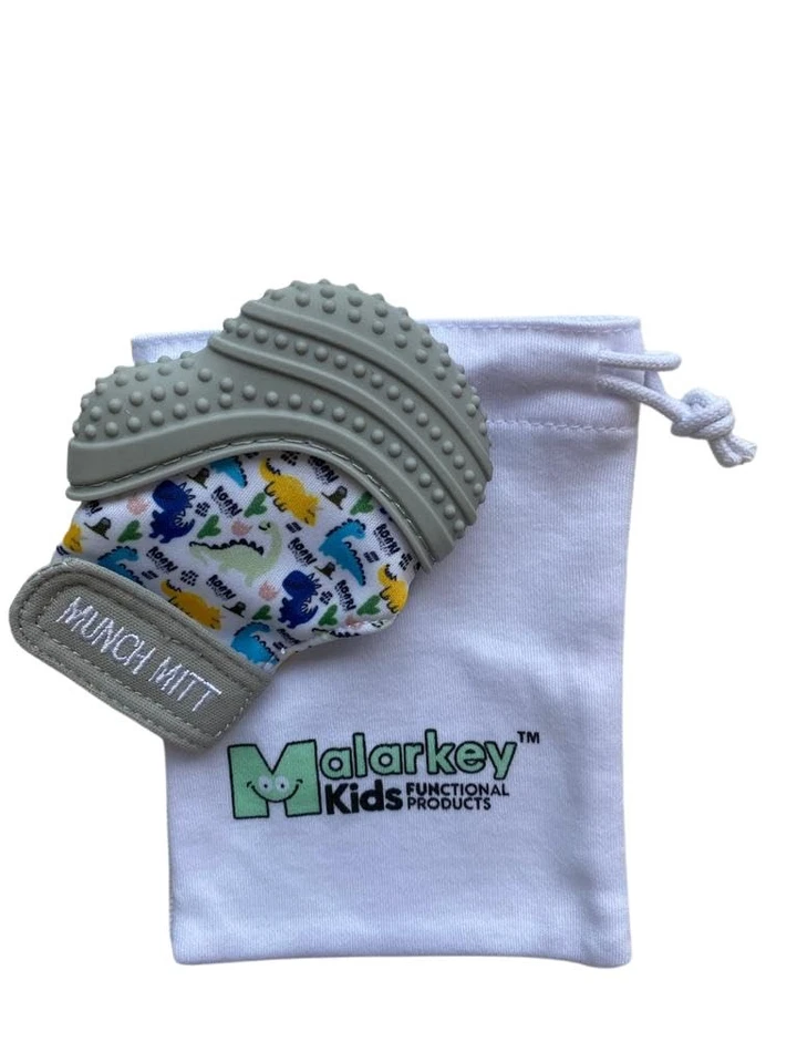 Guante de dentición Malarkey Kids Munch mordedor de bebé silicona sin BPA 1 unidad Foto 3 de 4