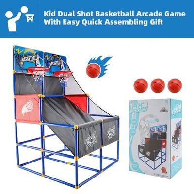 Kid Dual Shot Basketball Arcade Game With 4 Balls Easy Quick Assembling Gift US