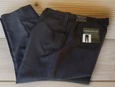 Perry Ellis Portfolio Pants Mens Siz 42 29 Expandable Waist Gray Folio Flex $85