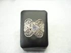 Vintage 925 Sterling Silver Filigree Ring With CZ Size 8 3/4