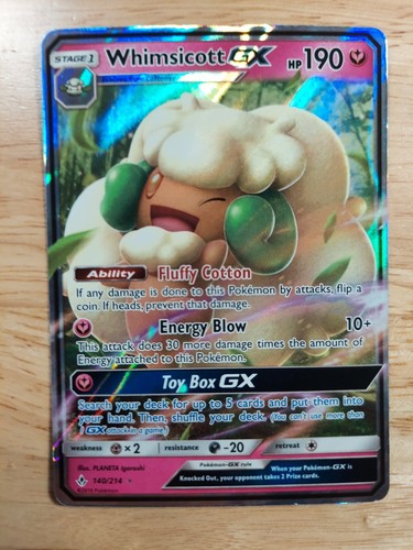 Whimsicott GX 140/214 Unbroken Bonds NM Ultra Rare Pokemon Card