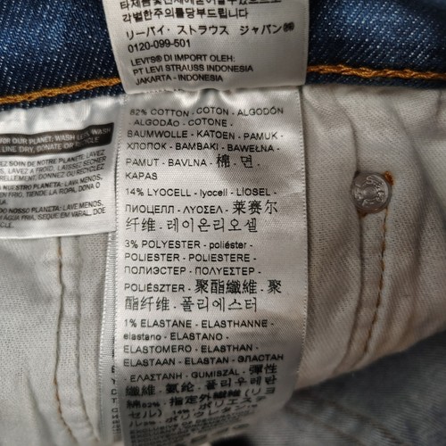 Jeans Levi 511 uomo 33x30 slim dritto Aldo blu indaco floreale denim elasticizzato - Foto 8 di 12