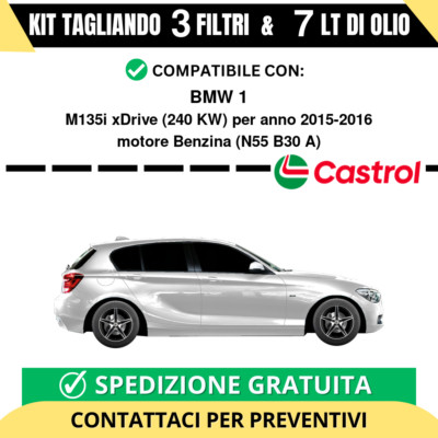 Tagliando per FORD Fiesta V 1.6 TdCi 66 kw - 4 Lt di olio + 4 Filtri anno 200