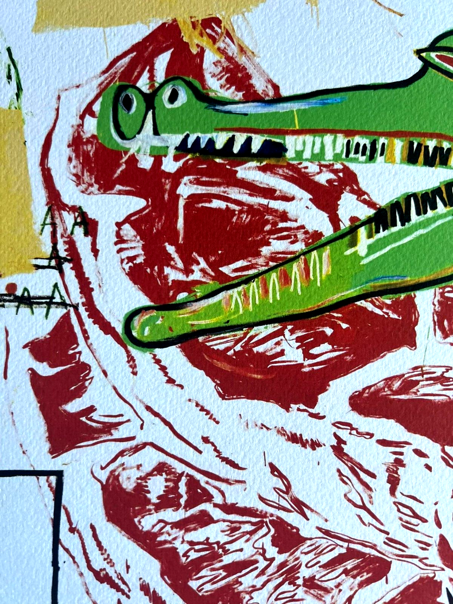 Lithographie Andy Warhol X Jean-Michel Basquiat - Numérotée, COA Originale Signée, état Impeccable