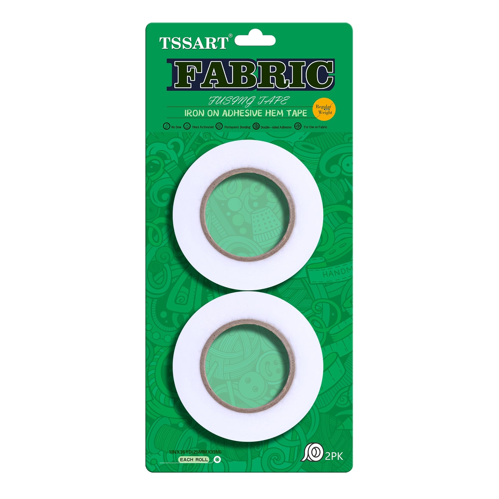 TSSART Fabric Fusing Tape - Iron On Hemming Tape, Double Sided Fusing Hem Tap...