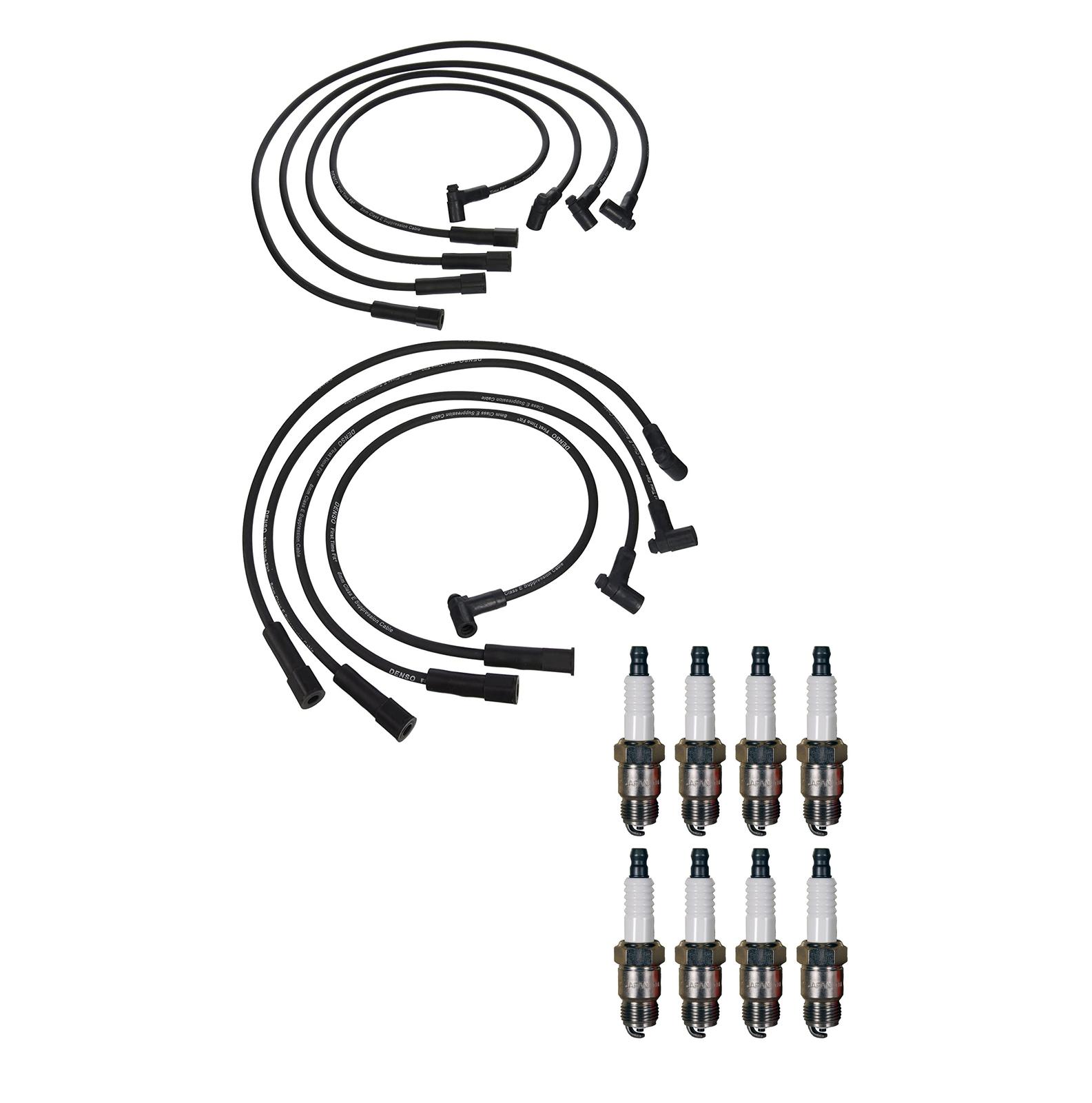 Denso Wire Set 8mm  8 U-Groove Spark Plugs 0.044 Kit For Buick Chevy GMC V8