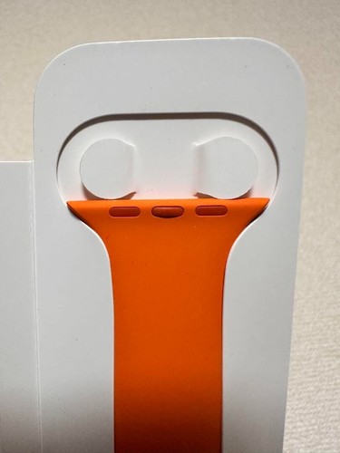 Hermès Apple Watch Series 6 Sport Band 44mm Orange Rubber Unused Japan - 第 3/5 張圖片