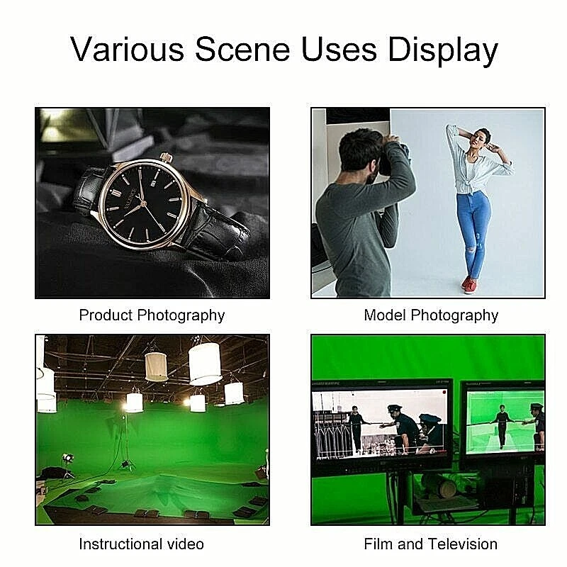 Photography Backdrop Green Screen Studio Chromakey Cloth Cotton Muslin Washable - Image 3 of 4