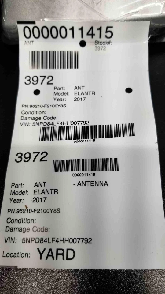 ✅ Antena Hyundai Elantra 2017 PN:96210-F2100Y8S OEM Foto 3 de 3