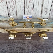 Solid Brass Cleats, Drawer Pulls, Cabinet Door Handles, Coat & Hat Wall Hooks