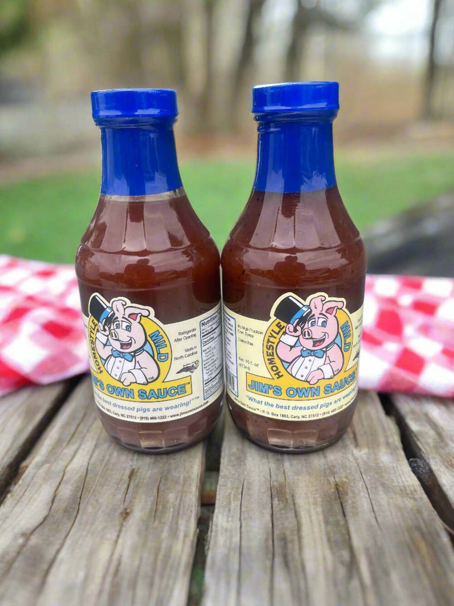 Carolina Bbq Best Pork Bbq Sauce BOTTLES Jim's Own MILD Bar-B-Q