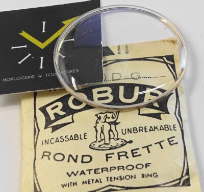 Verre De Montre Diamètre 17,4 Mm Avec Bague Chromée, étanche - Neuf Sans étiquette Tenax