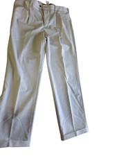 Chaps Men Chino Pants Mens 36W 32L Wrinkle Stain Resistant Pleated Preppy Office