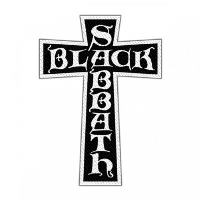 BLACK SABBATH - Patch Aufnäher Logo Cross Cut Out Ozzy 8 x 10cm