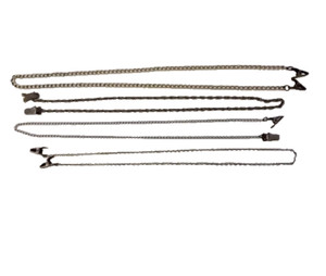 Metal Bib Chains Dental Vintage, Set of 4