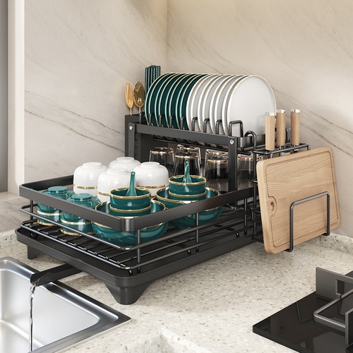 Kitchen shelf dish draining rack household multi-function put bowl storage rack - Picture 4 of 25