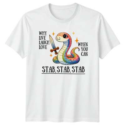 Schlangendolch T-Shirt Cartoon süß Tier Wortspiel Herren Damen T-Shirt