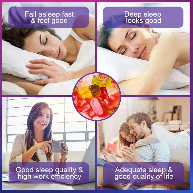 5-HTP 30 A 60 gomas profundas para dormir, suporte para sono e estresse, reduzir o estresse NOVO - Imagem 4 de 4