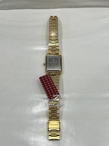 Sunborn Men's Gold Nugget Watch Square Day & Date Gold Dial New High Quality! - Picture 4 of 6