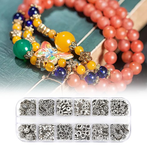 360pcs Silver Spacer Beads Jewelry Bead Charm Spacers for Jewelry Making DIY AU - Picture 2 of 12