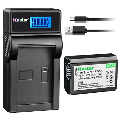 LCD3 Charger & 1 battery for Sony NEX-3 NEX-3N NEX-5 NEX-5N NEX-5R NEX-5T NEX-6