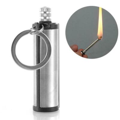 Stahl Feuer Starter Flint Match Feuerzeug Keychain Camping Notfall Survival Gear