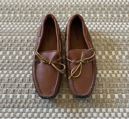 Minnetonka Moosehide Weekender Mokassins 758 Carmel Leder Halbschuhe - Herren 10 - Bild 6 von 11