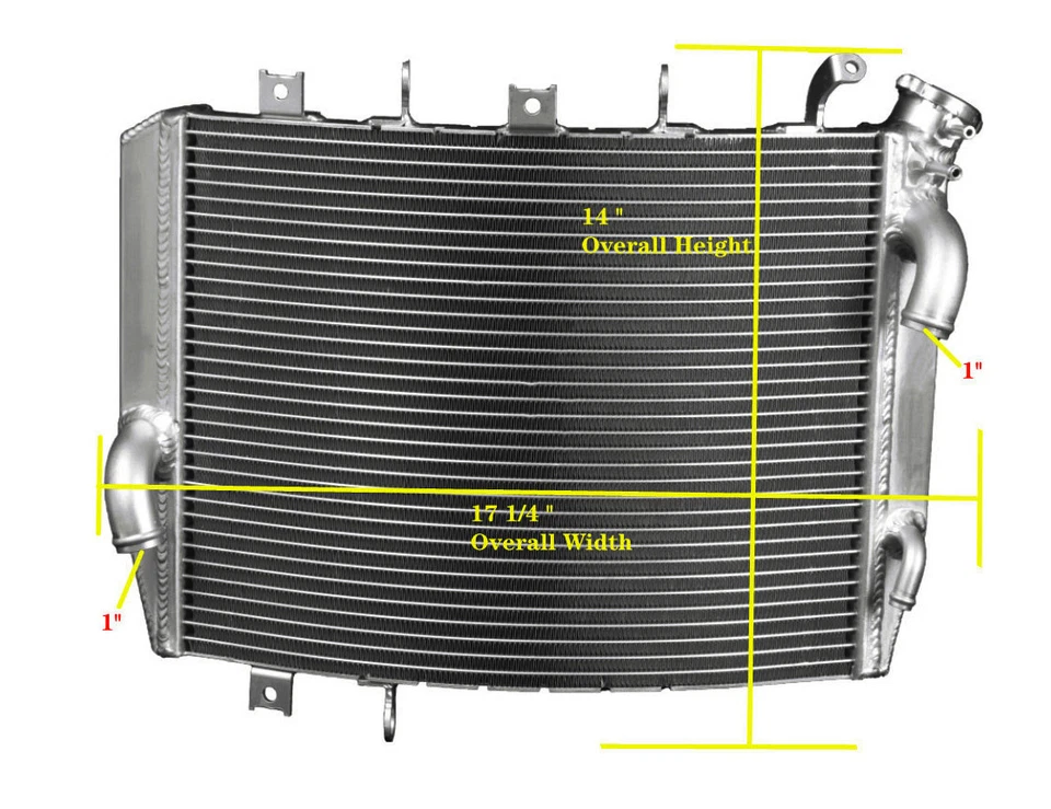 Алюминиевый радиатор охлаждения для 2005-2006 Kawasaki Ninja ZX6R ZX636/ ZX6RR ZX600N - Изображение 2 из 4