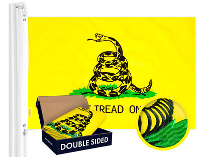 NEW G128 Gadsden Don't Tread On Me Flag 20x30 IN Double Sided Embroidered Poly