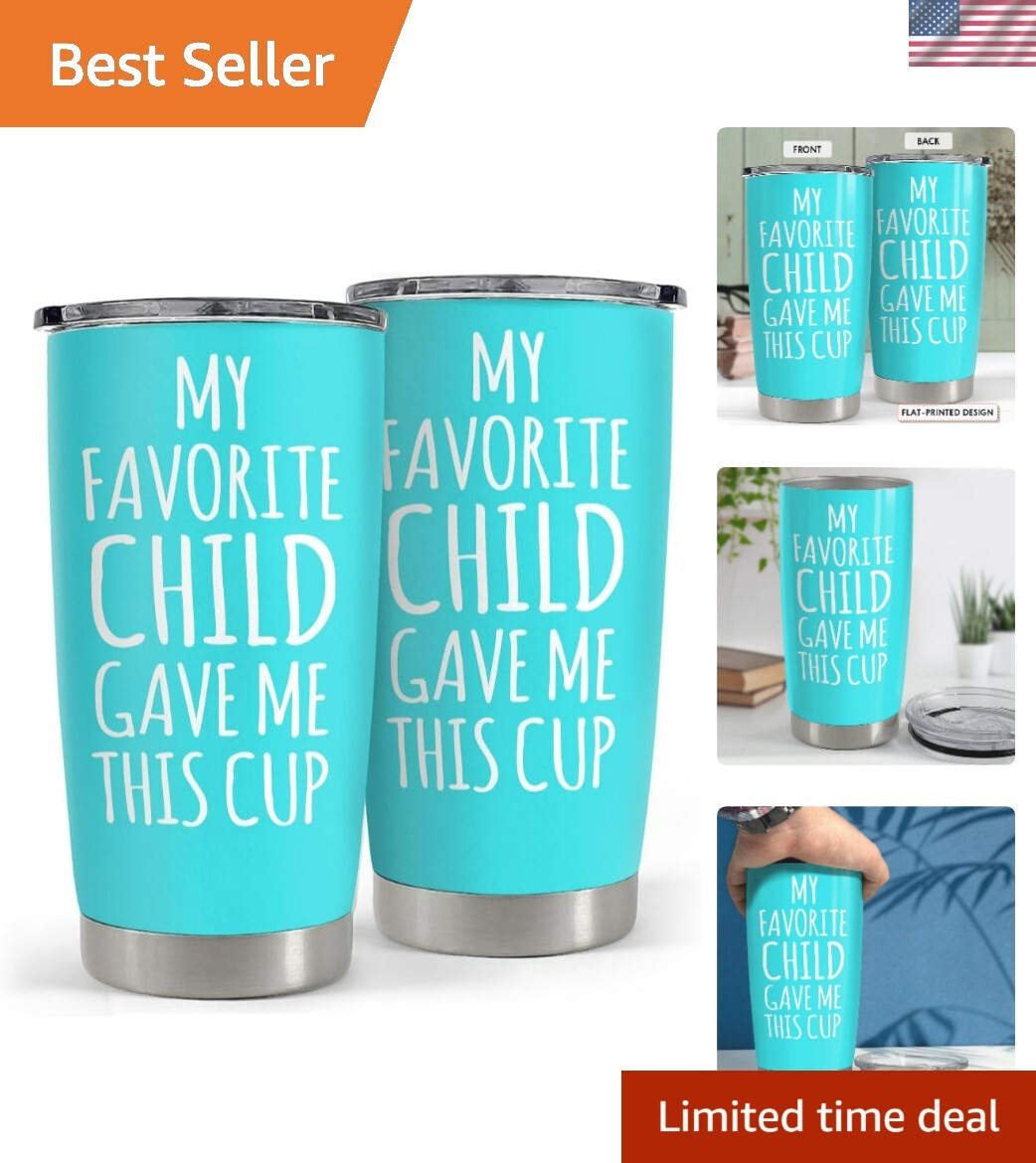 Best Mom Tumbler Gift from Daughter or Son - Favorite Child Present