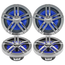 4x Enrock Marine 180W High-Performance 6.5" Water-Resistant Charcoal Speakers