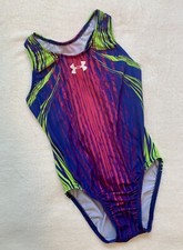 Under Armour USA Leotard GK ELITE Gymnastics  RADIANT  Colorful SUBLIMATED Sz CS