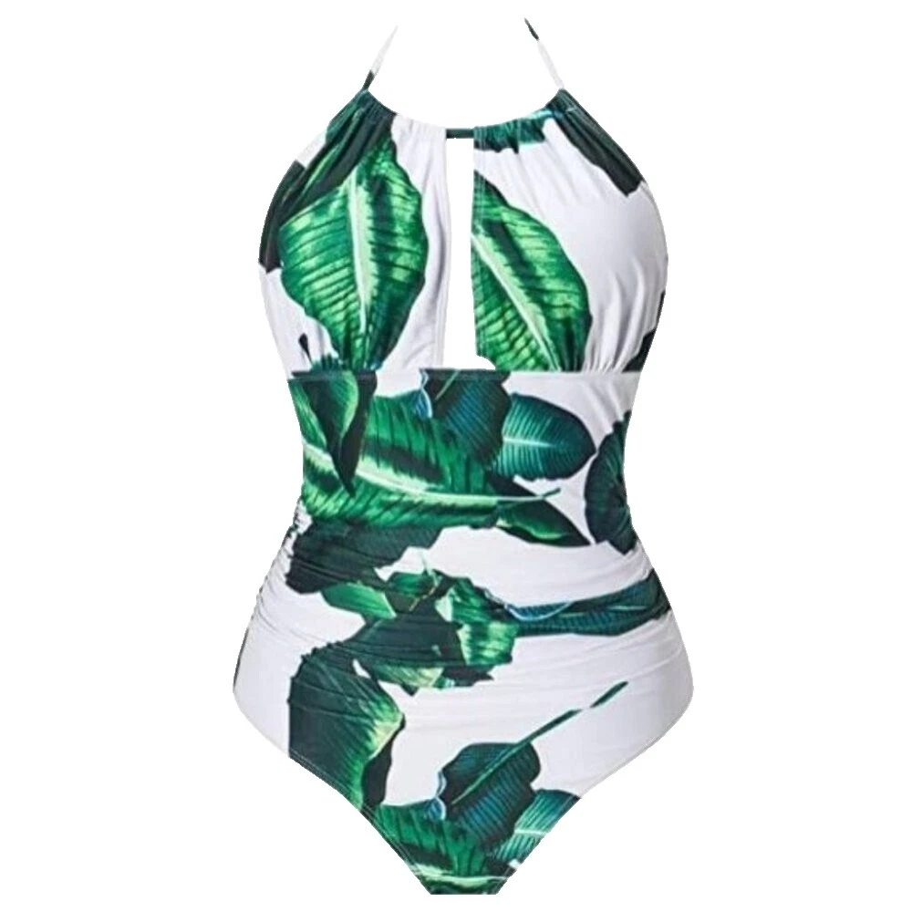Polyester White One Piece Swimwear for Women
