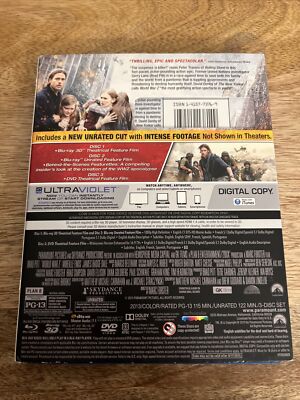 World War Z 3D Blu-Ray 3D + Blu-Ray + DVD + Digital Copy