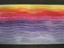 Wachsplatte, Verzierwachs, Regenbogenfarben, längs