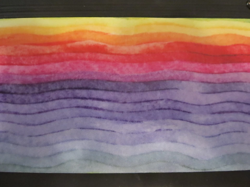 ZENGERLE Wachsplatte, Verzierwachs, Regenbogenfarben, längs