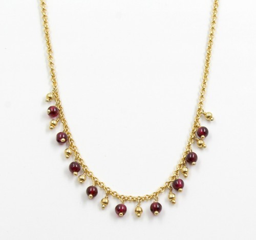 Multi Gemstone Beads Gold Plated Long Necklace Solid 925 Sterling Silver - Picture 14 of 24