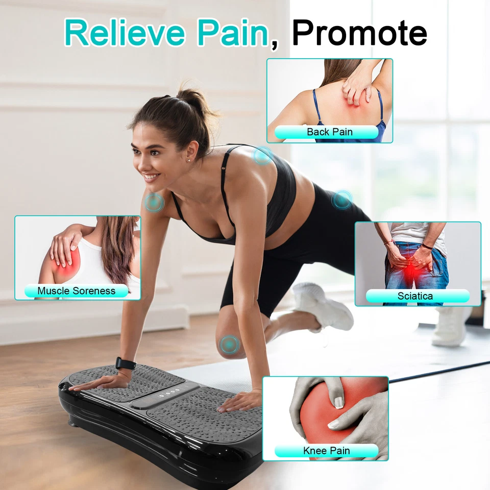 Whole Body Exercise 3D Vibration Platform Plate Fitness Massager Machine Slim - Image 4 of 4