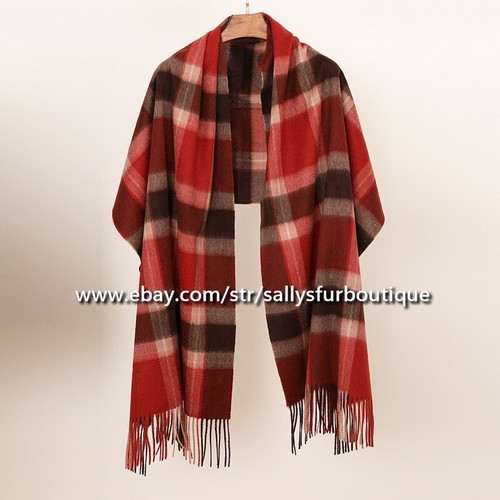 Sallys Lux 100% Mongolian Ripple Cashmere Shawl Wrap Large Blanket 200 * 60cm - Picture 22 of 25