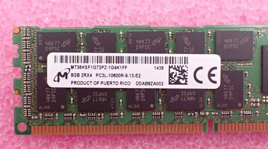 HP 8GB DDR3 PC3L-10600R 2Rx4 ECC Server Memory 647897-B21 664690-001 647650-071 - Image 2 of 4