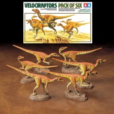 Velociraptors Dinosaure Paquet De Six 1/35 Maquette Kit By Tamiya Japon 071TA15