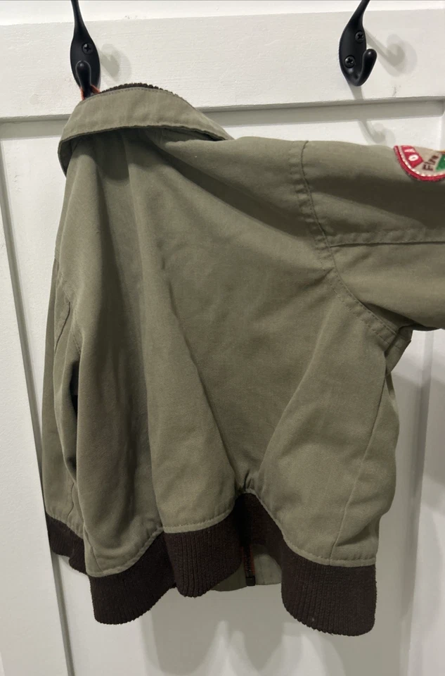 Chaqueta de lona BOYZ Wear by Nannette Troop 26 2T campamento marrón oso otoño camping Foto 4 de 4