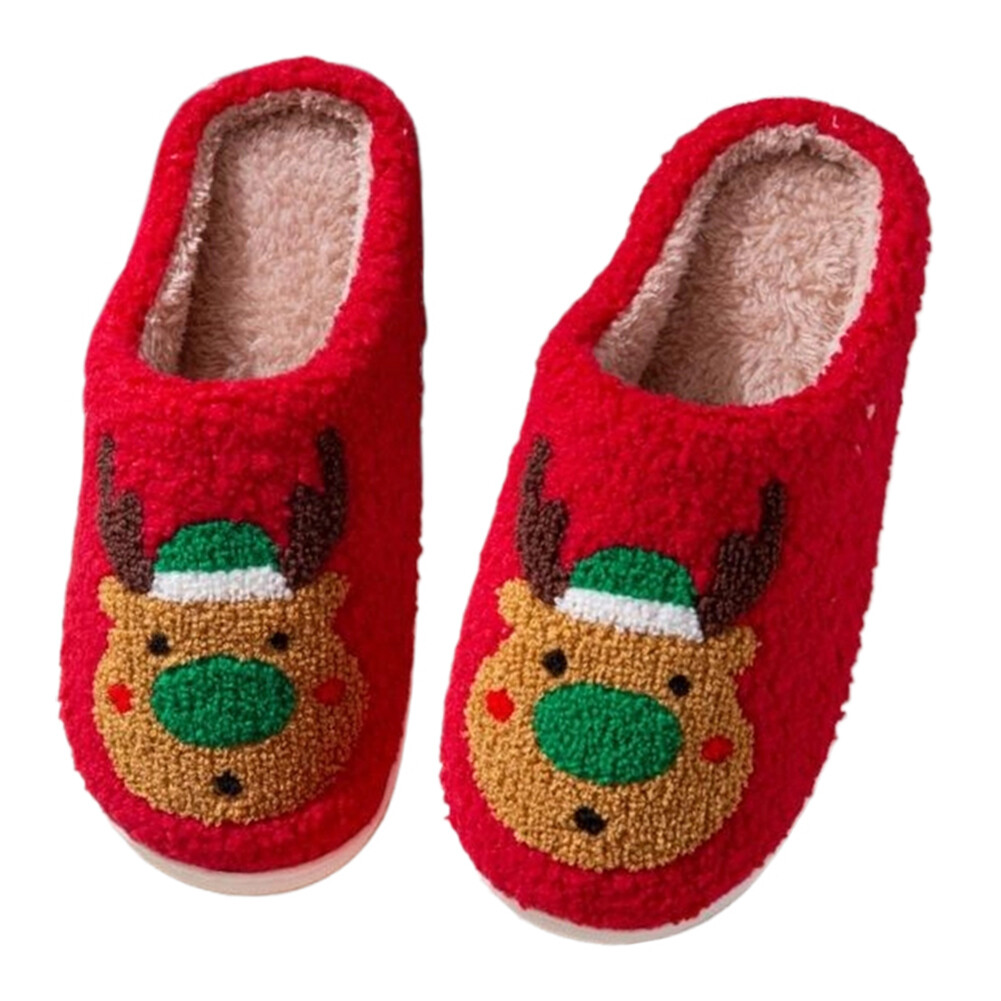 APL Pantofole Peluche Alce Natalizio Comode Morbide Coppia Pantofole per Camera da Letto Interno