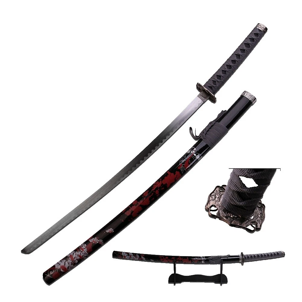 Hoja de acero inoxidable Samurai espadas japonesas de colección y mango de madera sables