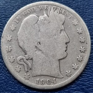 1904 S Barber Half Dollar 50c Circulated B45#72569