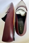 100% Auth. Celine Loager Pointed Toe Leather EUR40 27BN Burgundy/Natural — photo 5