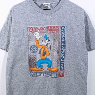 Vtg Y2K Walt Disney World Goofy Goofin Things Up T-Shirt Large L Cartoon Movie