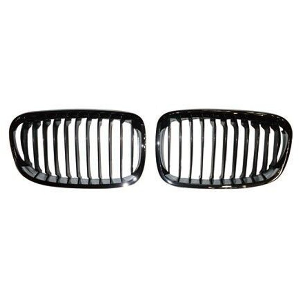 Chrome + Black Fits BMW F20 F21 Hatchback U Look Front Grille Kidney 2011-2014
