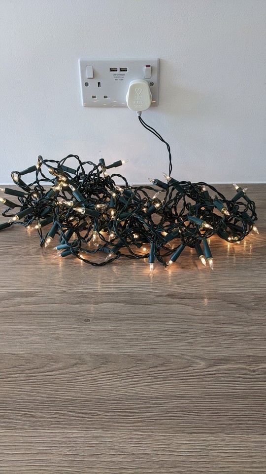 Vintage/Retro Christmas Lights 40ft White Light, Working eBay