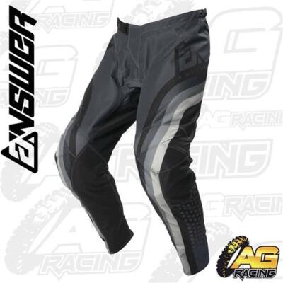 Answer Racing Syncron Swish Grau Schwarz Hose Motocross Quad Enduro MX